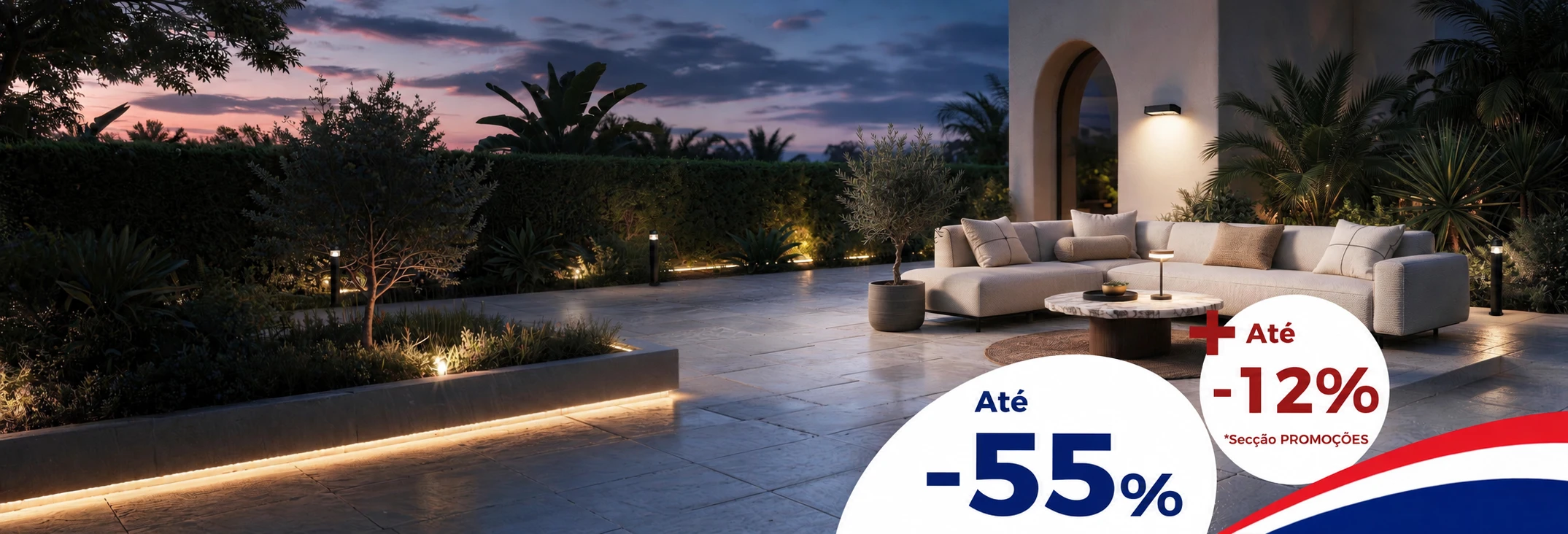 Ofertas FRENCH DAYS de iluminação exterior